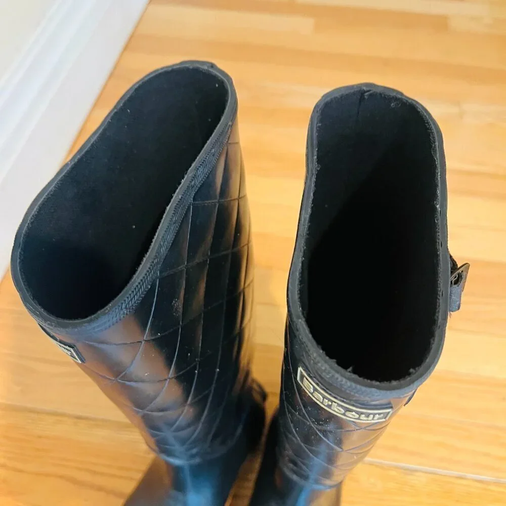Barbour Women's Bede Wellington Boots Black Size 5